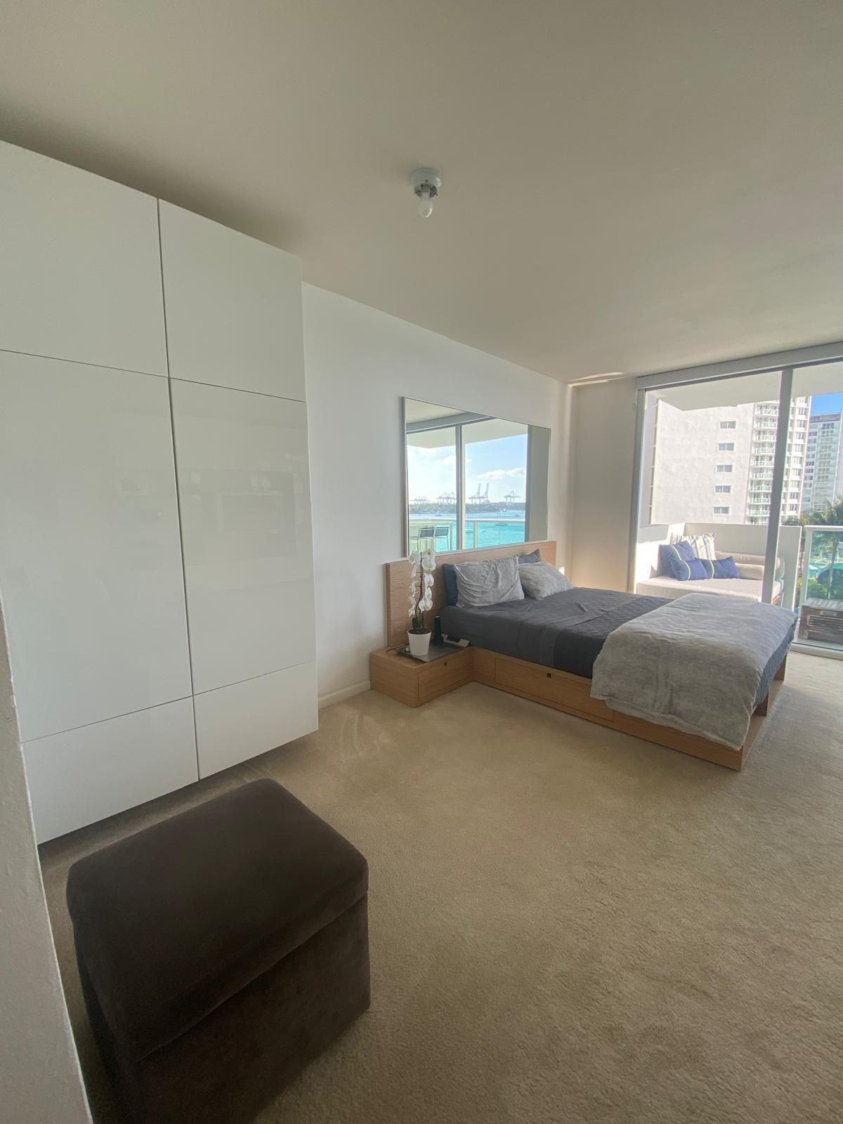 Bedroom with bay view, freshly turned