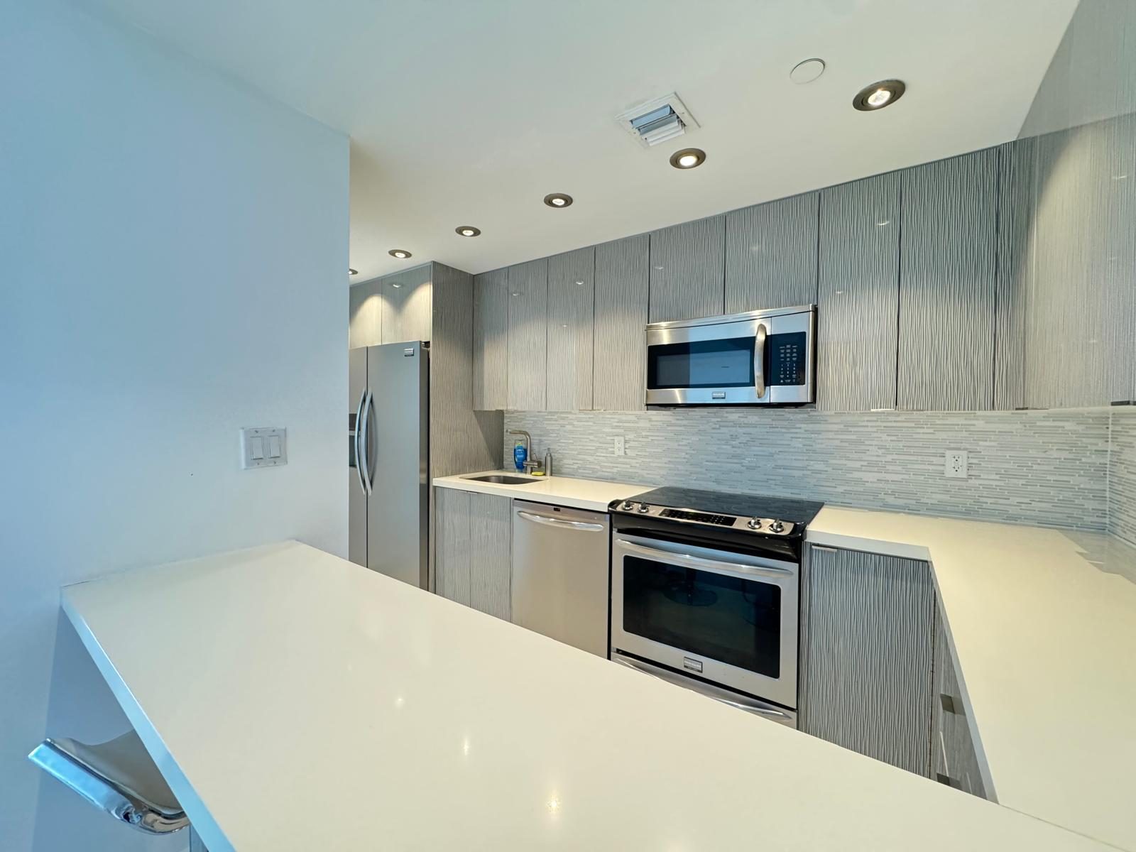 Modern kitchen, stainless and spotless